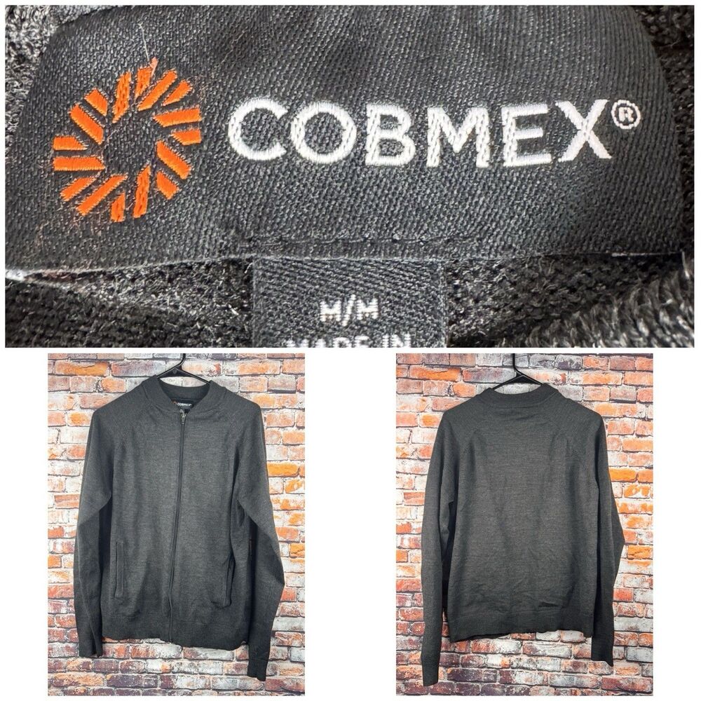 Cobmex x OKEO TEX Standard 100 Black Security Full Zip Sweater Jacket Medium